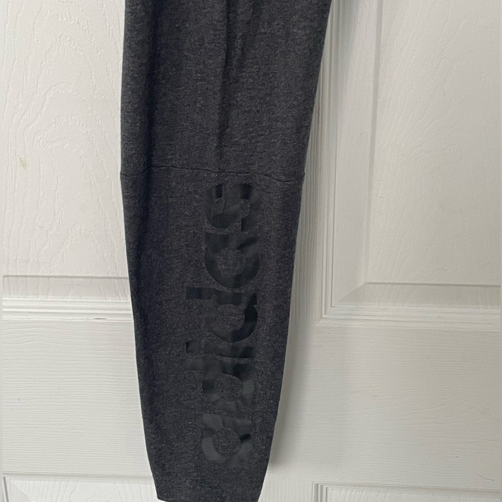 Adidas Gray Leggings With Black Logo - Picture 4 of 4